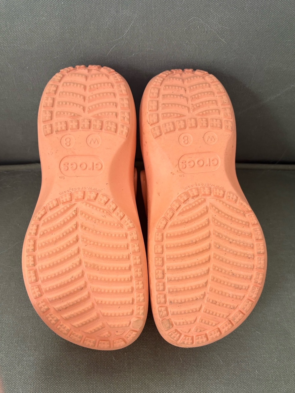 CROCS Women’s Platform Clog - Coral Orange - Picture 6 of 6